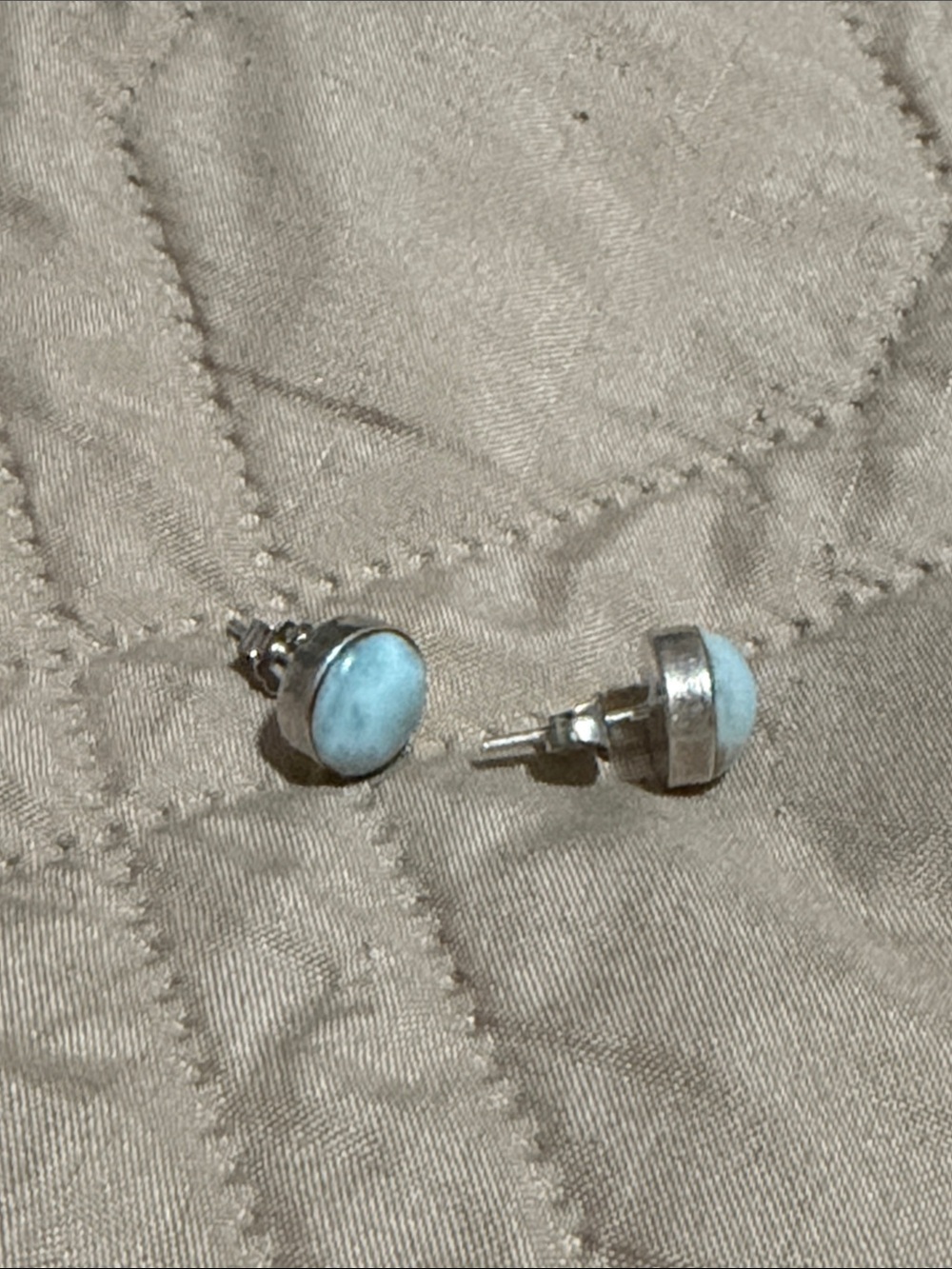 Sterling Silver Larimar Studs
